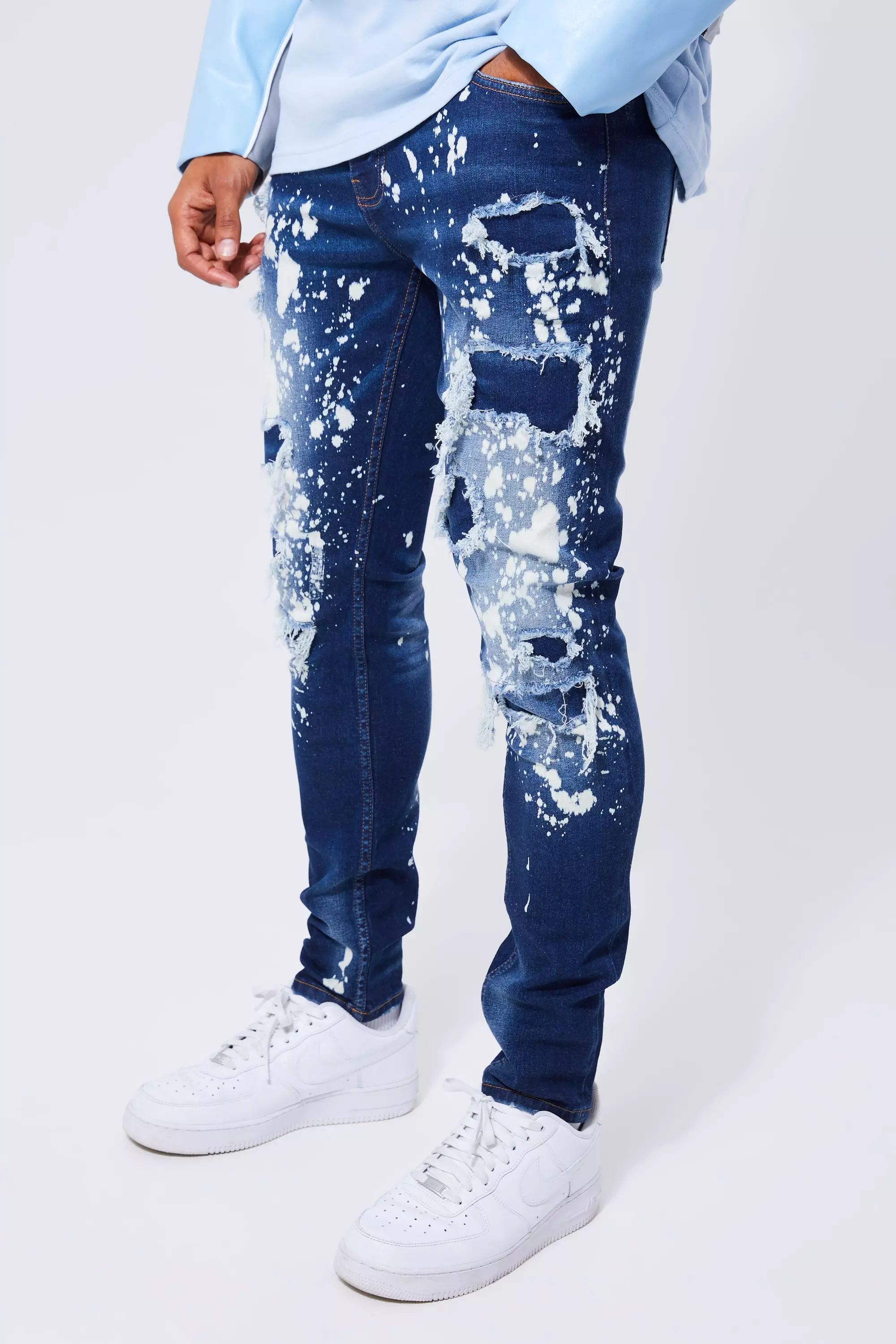 Bleached jeans sale mens outfit